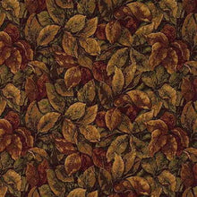 Load image into Gallery viewer, Burgundy &amp; Gold Foliage 62% Polyester 38% Cotton  30,000 DR    1/4 Metre Price
