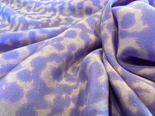 Load image into Gallery viewer, Designer Lavender Animal Print 100% Silk.   1/4 Metre Price