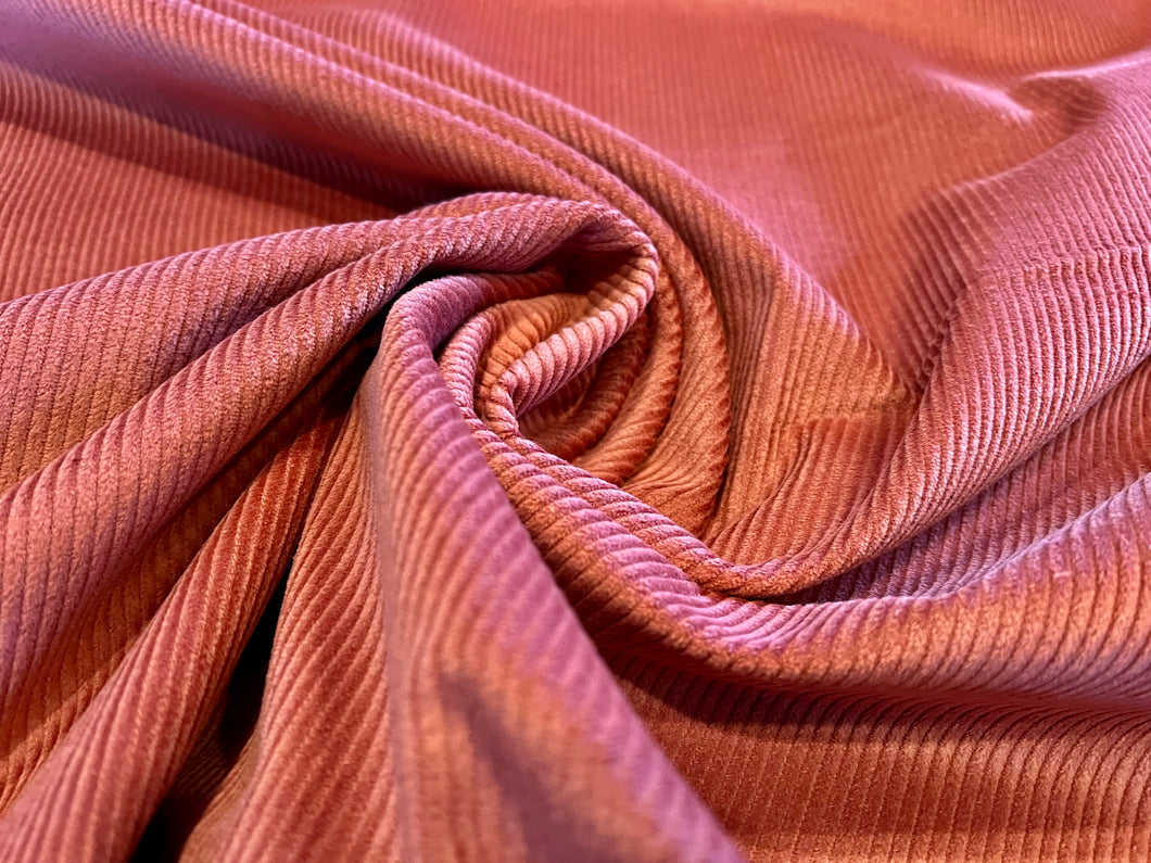 Rosewood Wide Wale Corduroy 98% Cotton 2% Spandex.    1/4 Metre Price