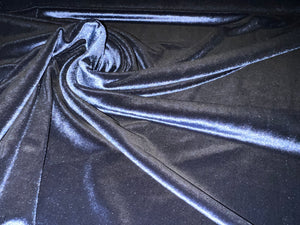 Bright Navy Stretch Velvet 93% Polyester 7% Spandex     1/4 Meter Price