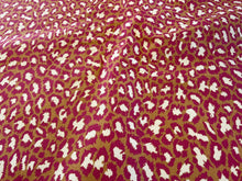 Load image into Gallery viewer, Designer Passion Pink Spotted Cat 100% Cotton 15,000 DR 75% off!! 1/4 Metre Price