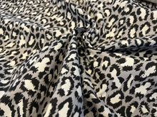 Load image into Gallery viewer, Designer Black Spotted Cat 100% Cotton 15,000 DR 75% off!! 1/4 Metre Price