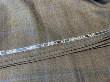 Load image into Gallery viewer, FF#52 Grey &amp; Blue Check 100% Wool Remnant Super 130&#39;s  75% off!!