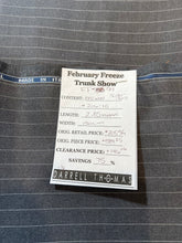 Load image into Gallery viewer, FF#94    Grey Striped 100% Wool Remnant Super 130&#39;s 75% off!!