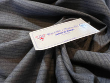 Load image into Gallery viewer, FF#131   Grey &amp; Blue Pinstripe 100%  Wool Super 130&#39;s Remnant     75% off!!  3x Available