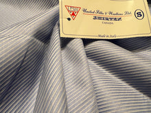 Load image into Gallery viewer, FF#259  Baby Blue Diagonal Stripe 100% Cotton Shirting Remnant 75% off!!