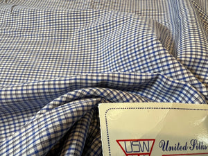 FF#264-A.    Blue & Green Plaid  100% Cotton Shirting Remnant 75% off!!