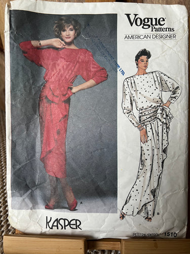 Vintage Vogue Pattern #1510  Kasper Size 10