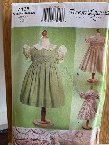 Vogue #7435 Size 2-3-4- Children's dress
