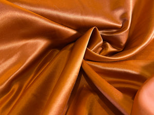 Rust Orange Radiance 55% Cotton 45% Silk.  1/4 Metre Price