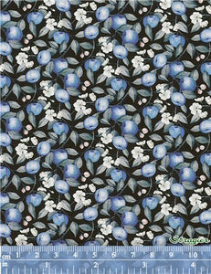 Elvington Orchard Blue Opal Liberty of London 100% Cotton Tana Lawn    1/4 Meter Price