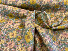 Load image into Gallery viewer, #1054  Yellow & Green Meadow Song Liberty of London 100% Cotton Tana Lawn Remnant