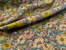 Load image into Gallery viewer, #1054  Yellow & Green Meadow Song Liberty of London 100% Cotton Tana Lawn Remnant