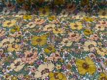 Load image into Gallery viewer, #1054  Yellow & Green Meadow Song Liberty of London 100% Cotton Tana Lawn Remnant