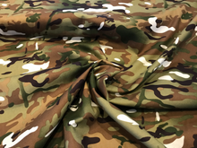Load image into Gallery viewer, #1017 Green Camo 100% Cotton Remnant. 3x available