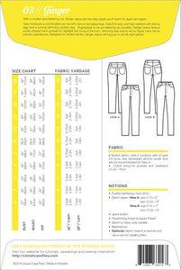 Closet Core Ginger Jeans Sewing Pattern