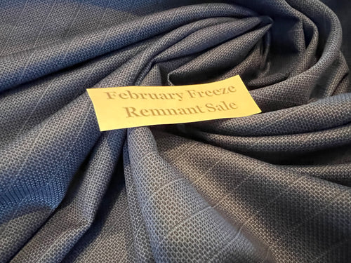 FF#139   Royal Blue Stripe Super 130's 100% Wool Gabardine Remnant