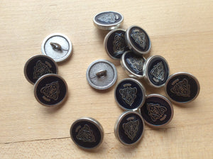 Navy Designer Coat of Arms Button      Price per Button