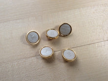 Load image into Gallery viewer, Designer Gold Rimmed Beige Button.   Price per Button