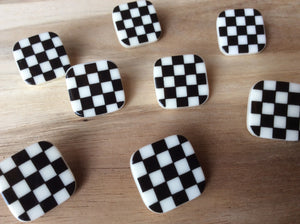 Checkerboard Square Button.   Price per Button
