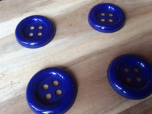 Load image into Gallery viewer, Royal Blue 1 1/2&quot; Four Hole Button.   Price per Button