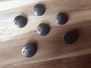 Metal 7/8" Goat Button.    Price per Button