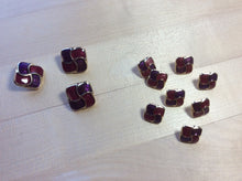 Load image into Gallery viewer, Purple &amp; Fuchsia Square Button.   Price per Button