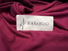 Load image into Gallery viewer, Bordeaux 95% Bamboo 5% Spandex Knit. 1/4 Metre Price
