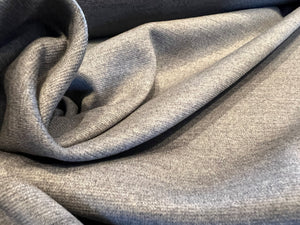 Designer Pebble Grey 90% Wool 10% Cashmere Knit.   1/4 Metre Price