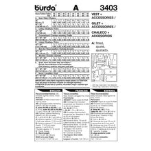 Load image into Gallery viewer, Burda 3403 Sewing Pattern Size 36 - 50