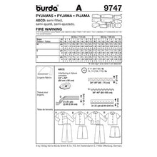 Load image into Gallery viewer, Burda #9747 Sewing Pattern Size 3 - 15