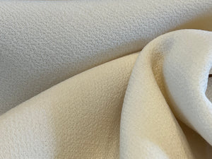 Deep Ivory 100% Wool Double Crepe   1/4 Meter Price