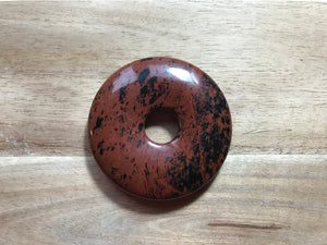Brown Rust Rondelle 2 1/8" x 1/4" & 1/2" Hole   Button Price