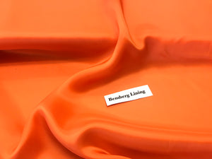 Orange Bemberg Lining.         -          1/4 Meter Price