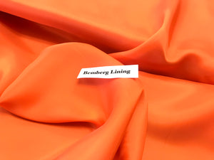 Orange Bemberg Lining.         -          1/4 Meter Price