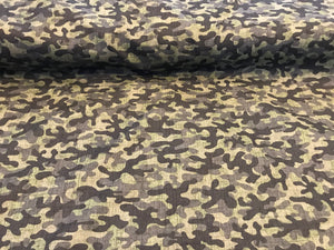 Dark Green Camouflage 100% Cotton      1/4 Meter Price