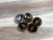 Load image into Gallery viewer, Brown &amp; Gold Swirl 7/8&quot; Button.      Price per Button