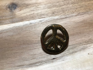 Antique Gold Peace Sign Button.   Price per Button
