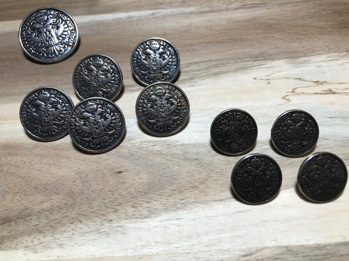 Ant. Silver Coat of Arms Button    Price per Button