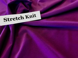 Spring Purple Knit 95% Polyester 5% Spandex.   1/4 Metre Price