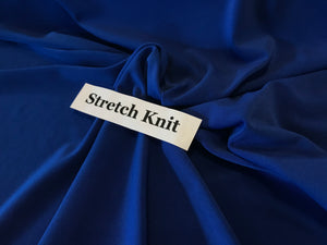 Royal Blue 95% Polyester 5% Spandex Knit     1/4 Metre Price