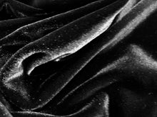 Load image into Gallery viewer, Black Stretch Velvet 90% Polyester 10% Spandex     1/4 Meter Price