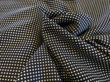 Load image into Gallery viewer, Navy &amp; White Petite Square 100% Wool Suiting     1/4 Metre Price