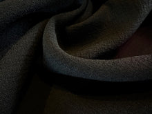 Load image into Gallery viewer, Black Stretch Double Wool Crepe 98% Wool 2% Spandex.   1/4 Metre Price