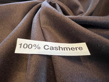 Load image into Gallery viewer, Designer Chocolate Brown 100% Cashmere.   1/4 Metre Price
