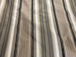 Striped Brown & Gold 100% Silk Taffeta     1/4 Meter Price