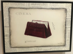 Cinema Red Handbag Print