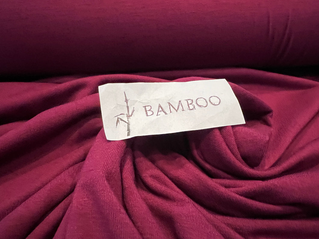 Bordeaux 95% Bamboo 5% Spandex Knit. 1/4 Metre Price