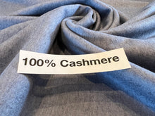 Load image into Gallery viewer, Exclusive Designer Light Blue 100% Cashmere.   1/4 Metre Price