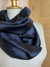 Load image into Gallery viewer, Midnight Navy 100% Silk Scarf